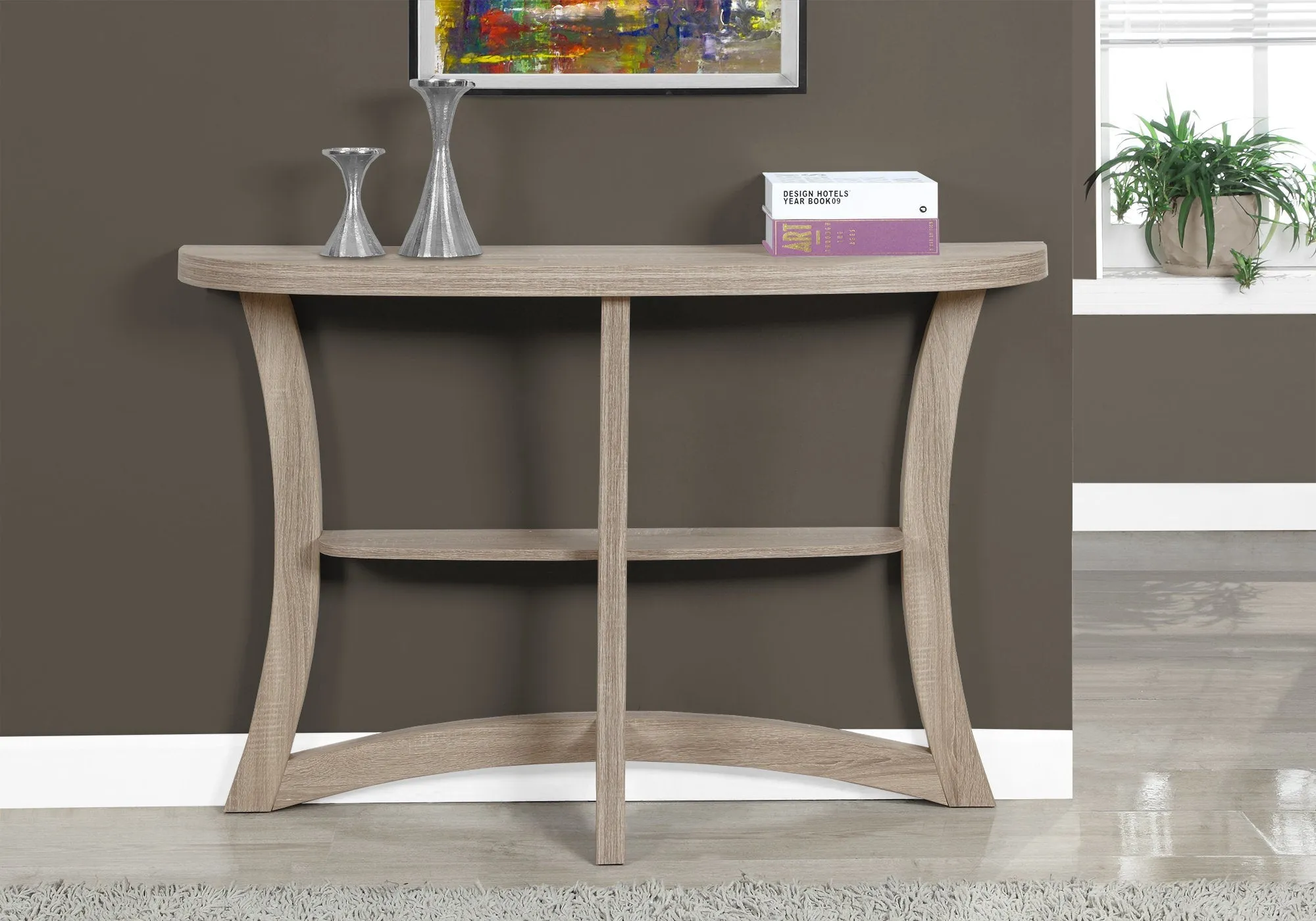 Accent Table - 47"L / Dark Taupe Hall Console