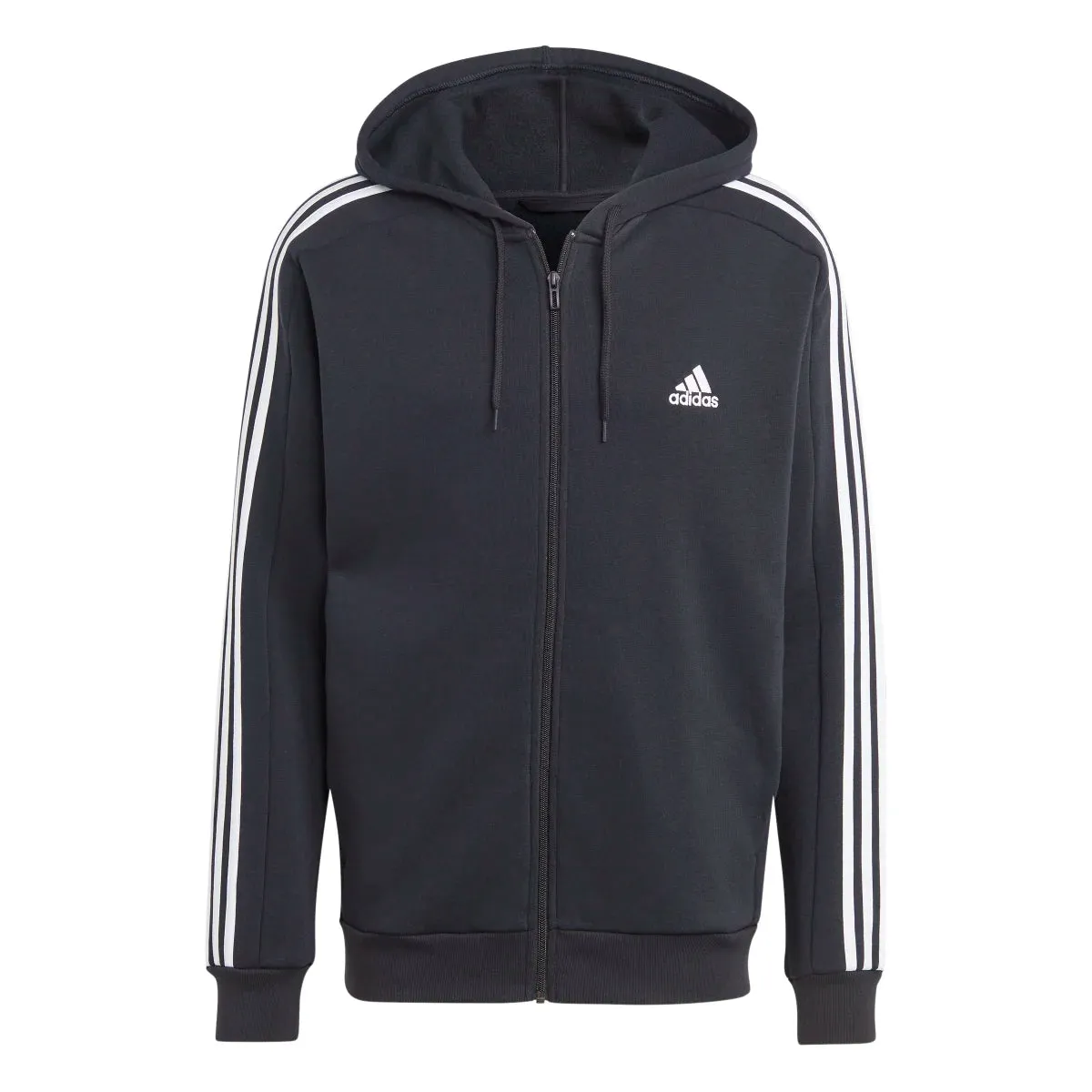 adidas Men's 3-Stripes Fleece Full-Zip Hoodie (Tall)