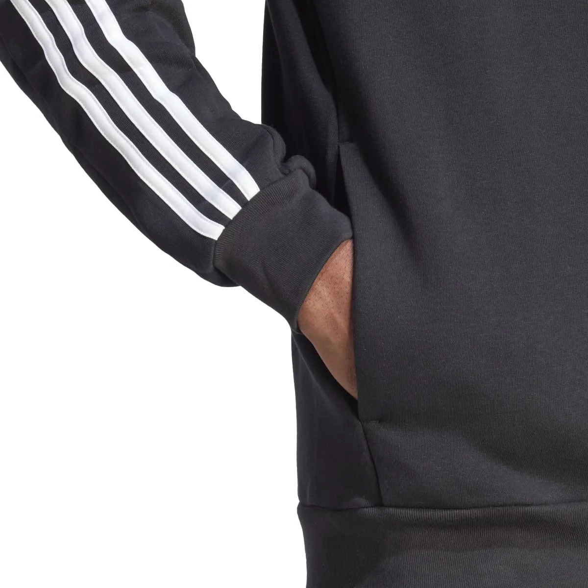 adidas Men's 3-Stripes Fleece Full-Zip Hoodie (Tall)