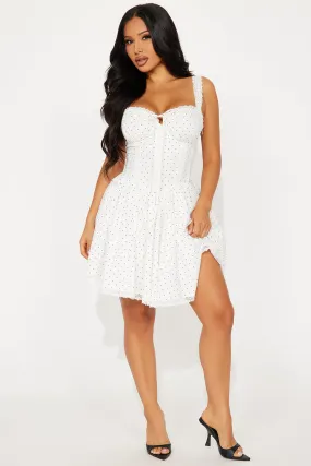 Adorable Affair Mini Dress - Ivory/combo