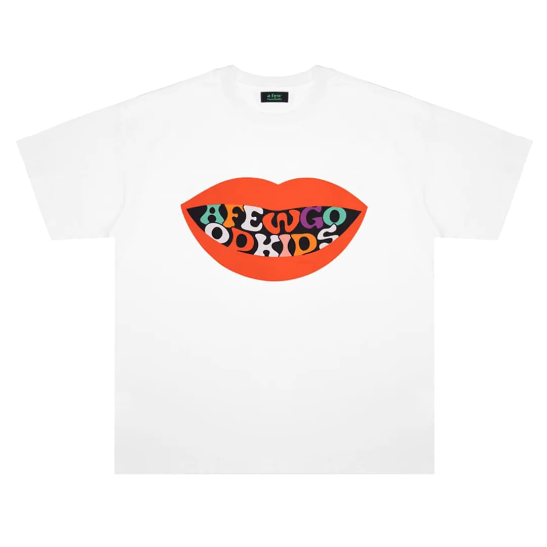 AFGK : Logo In Mouth Tee White