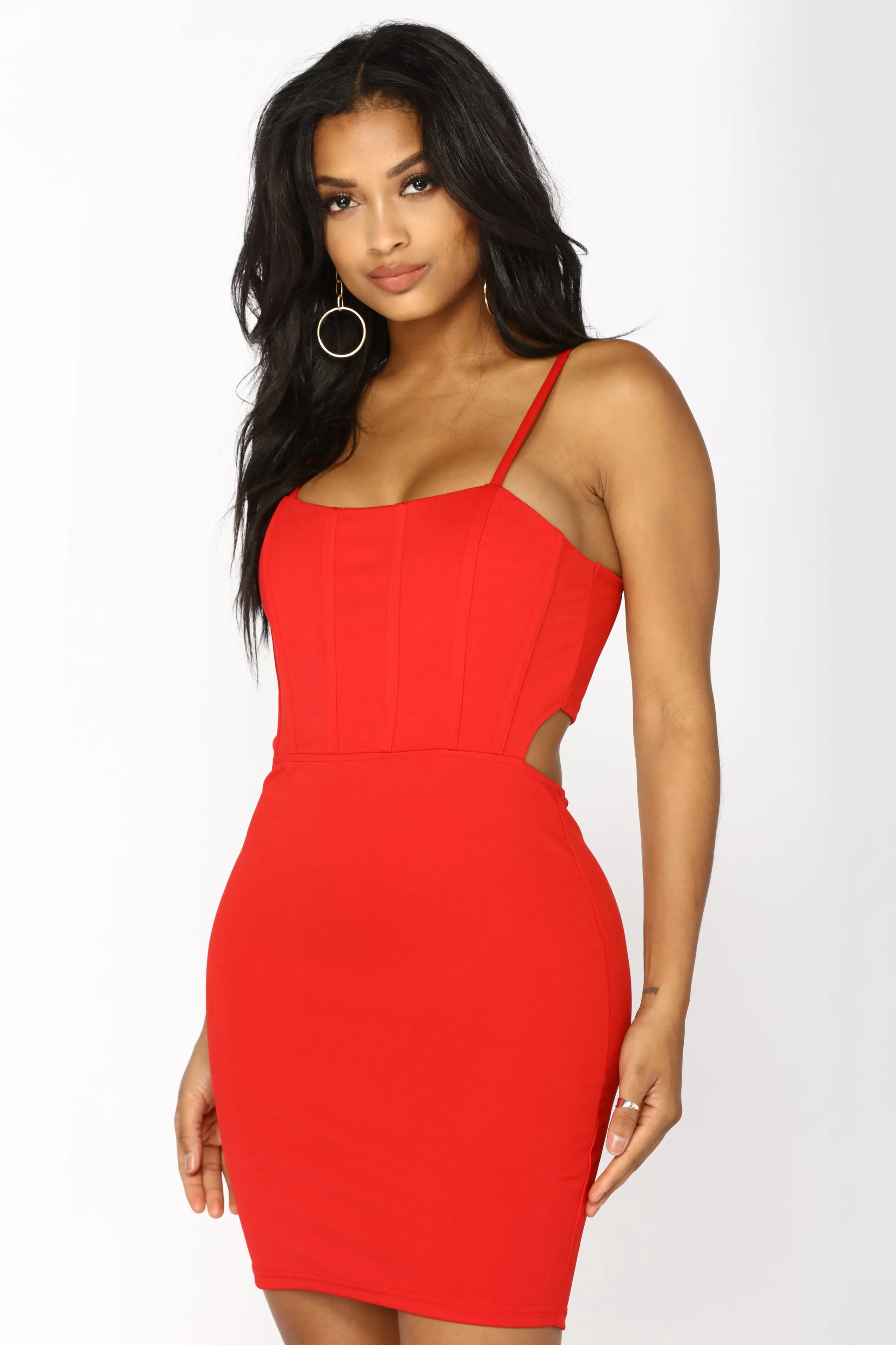 Akira Bodycon Dress - Red