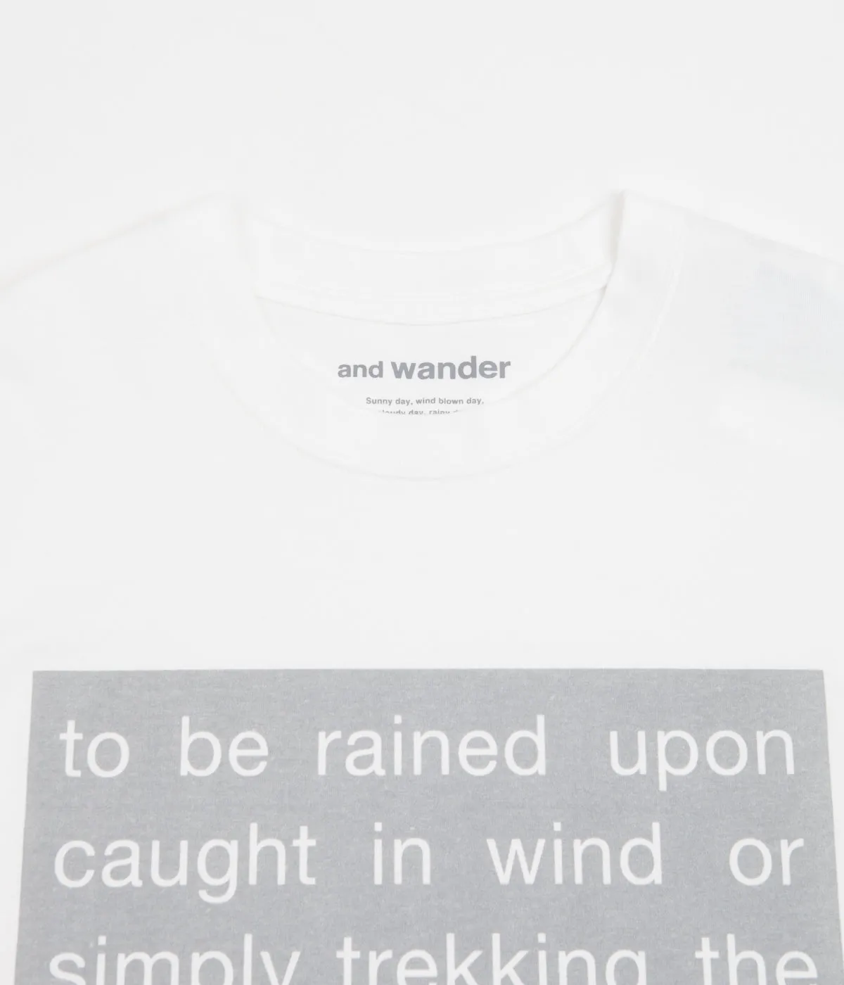 and wander Reflective Logo T-Shirt - White