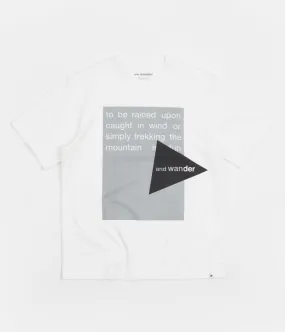 and wander Reflective Logo T-Shirt - White