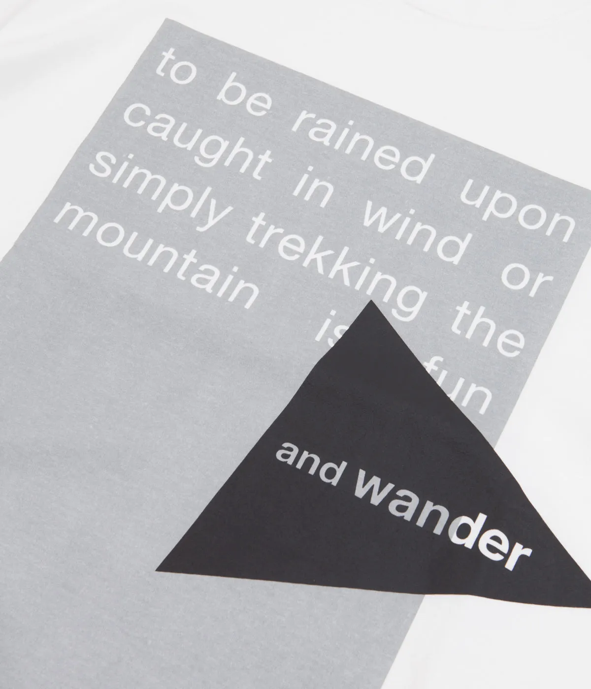 and wander Reflective Logo T-Shirt - White