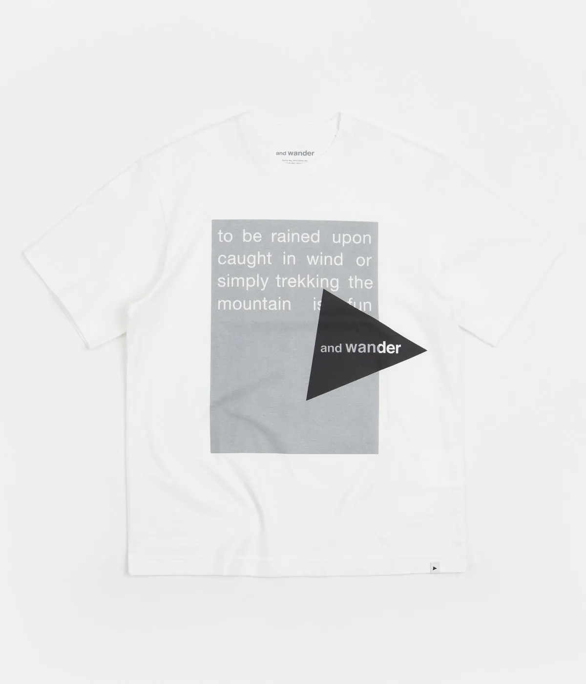 and wander Reflective Logo T-Shirt - White