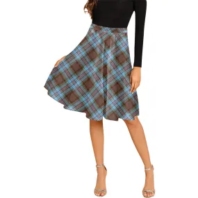 Anderson Ancient Tartan Melete Pleated Midi Skirt