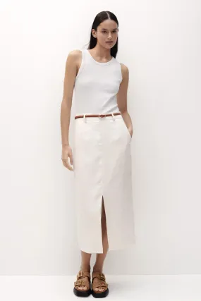 Annie Linen Skirt | Ivory