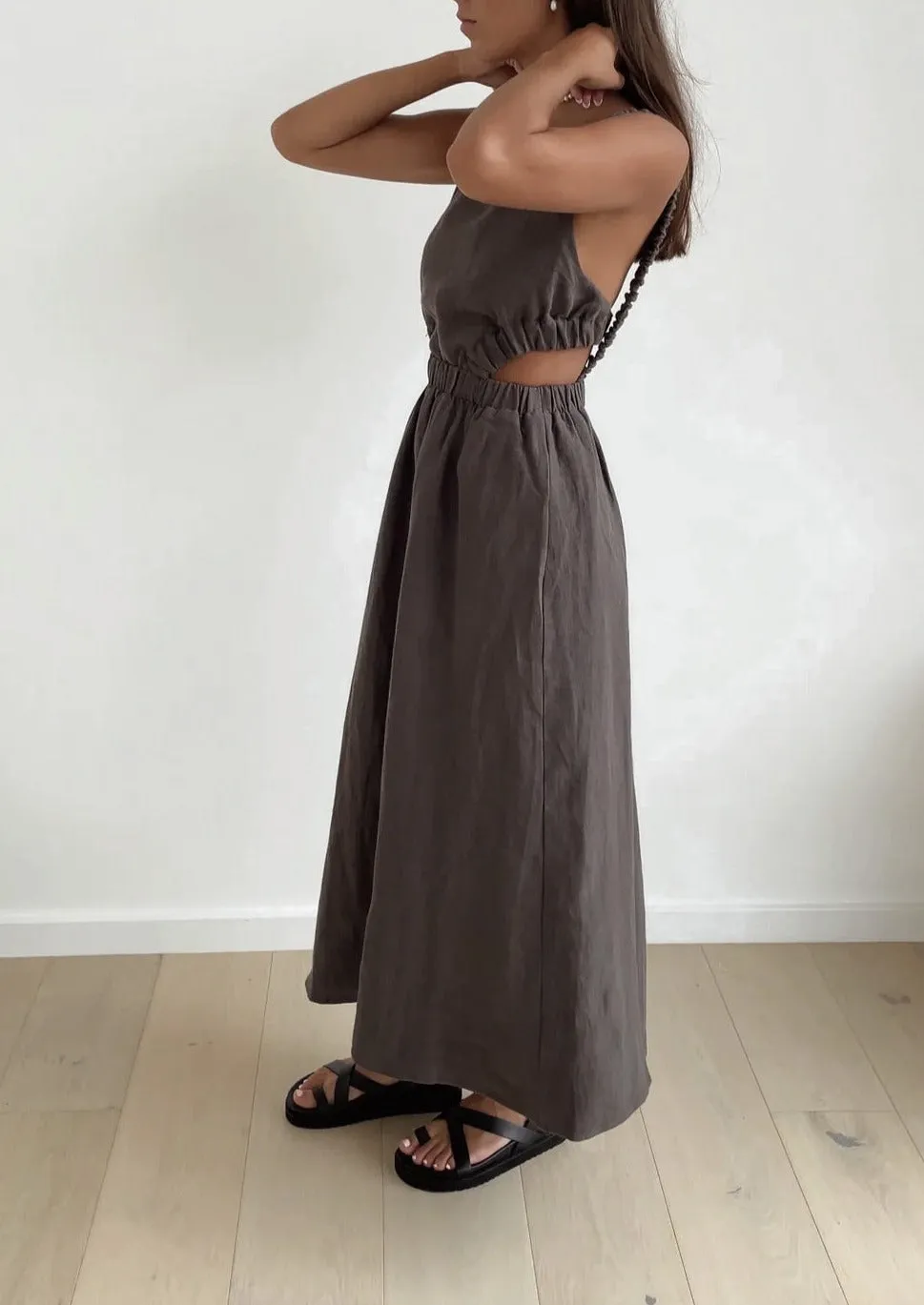 Anzola Dress - Charcoal