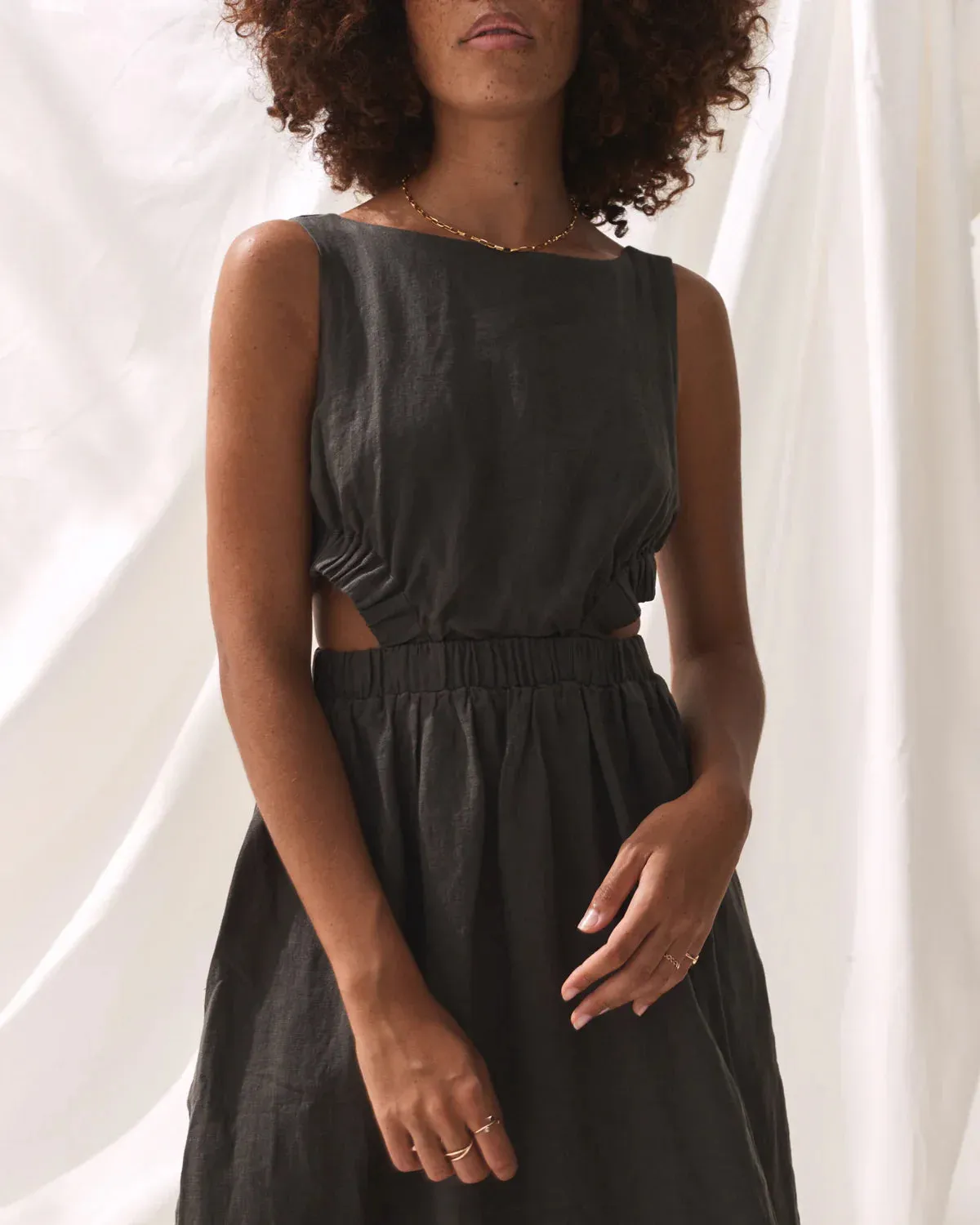 Anzola Dress - Charcoal