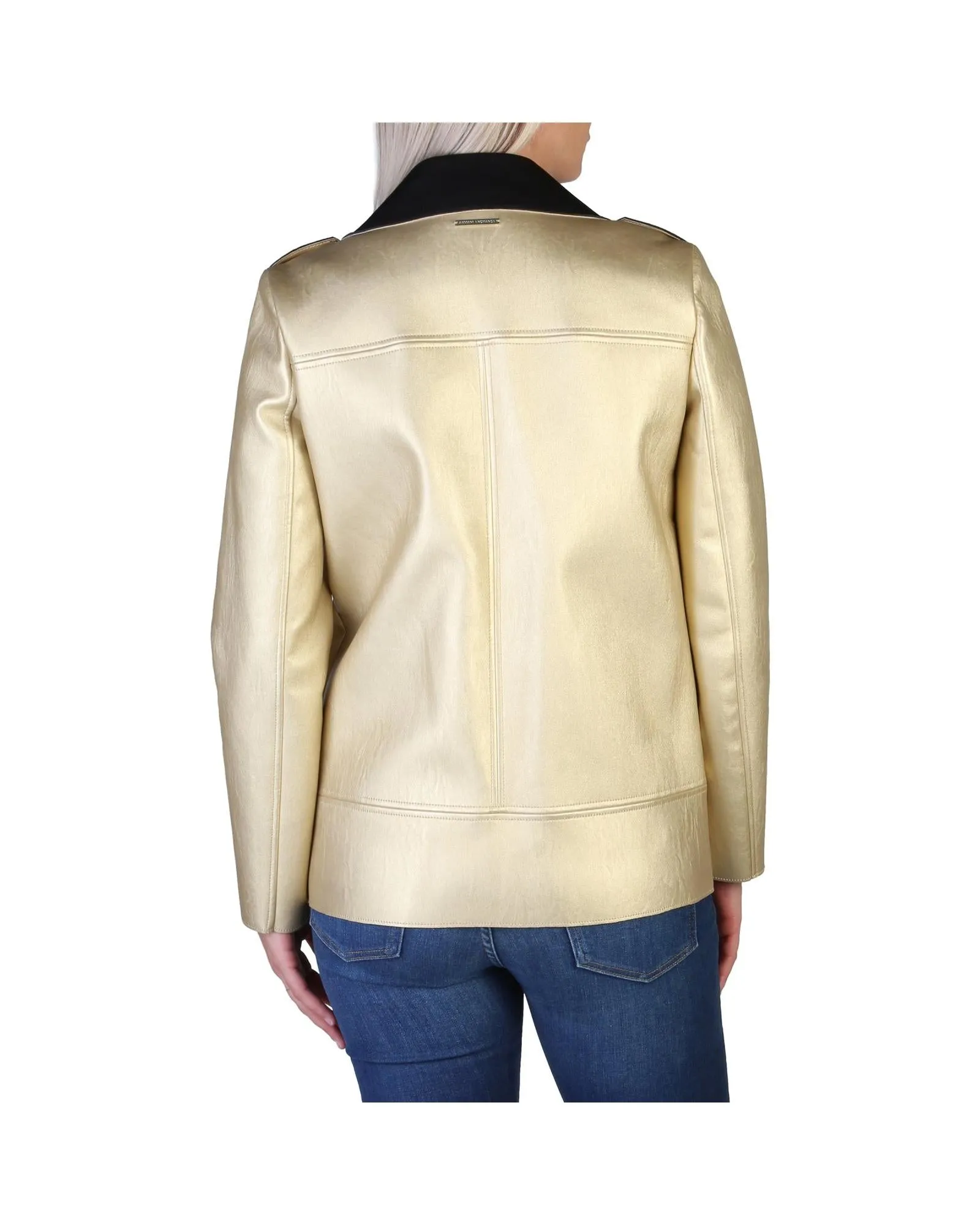 Armani Exchange Women's Metallic Biker Jacket