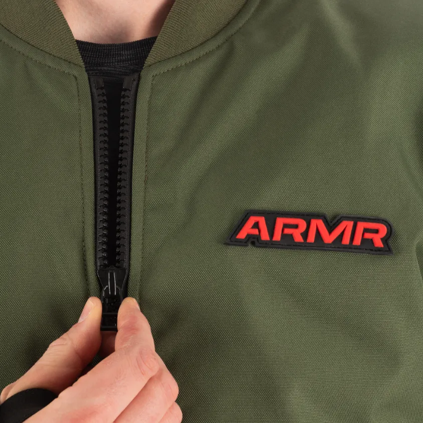 Armr Waterproof Olive Green Bomber Jacket 2.0