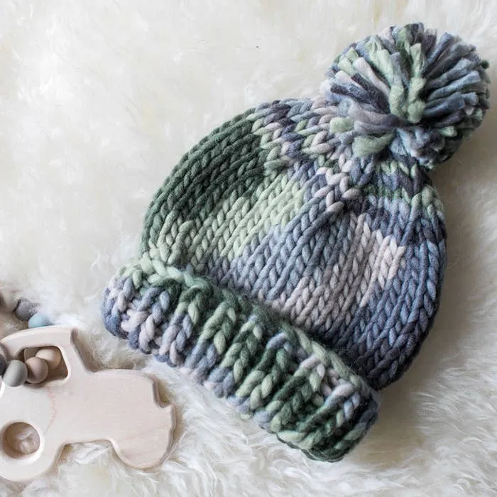 Army Green Camo Knit Beanie Hat