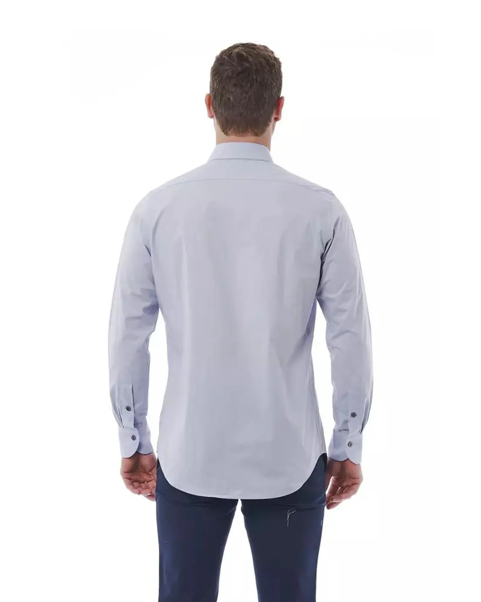 Bagutta Slim Fit Dress Shirt - Light Blue - XS