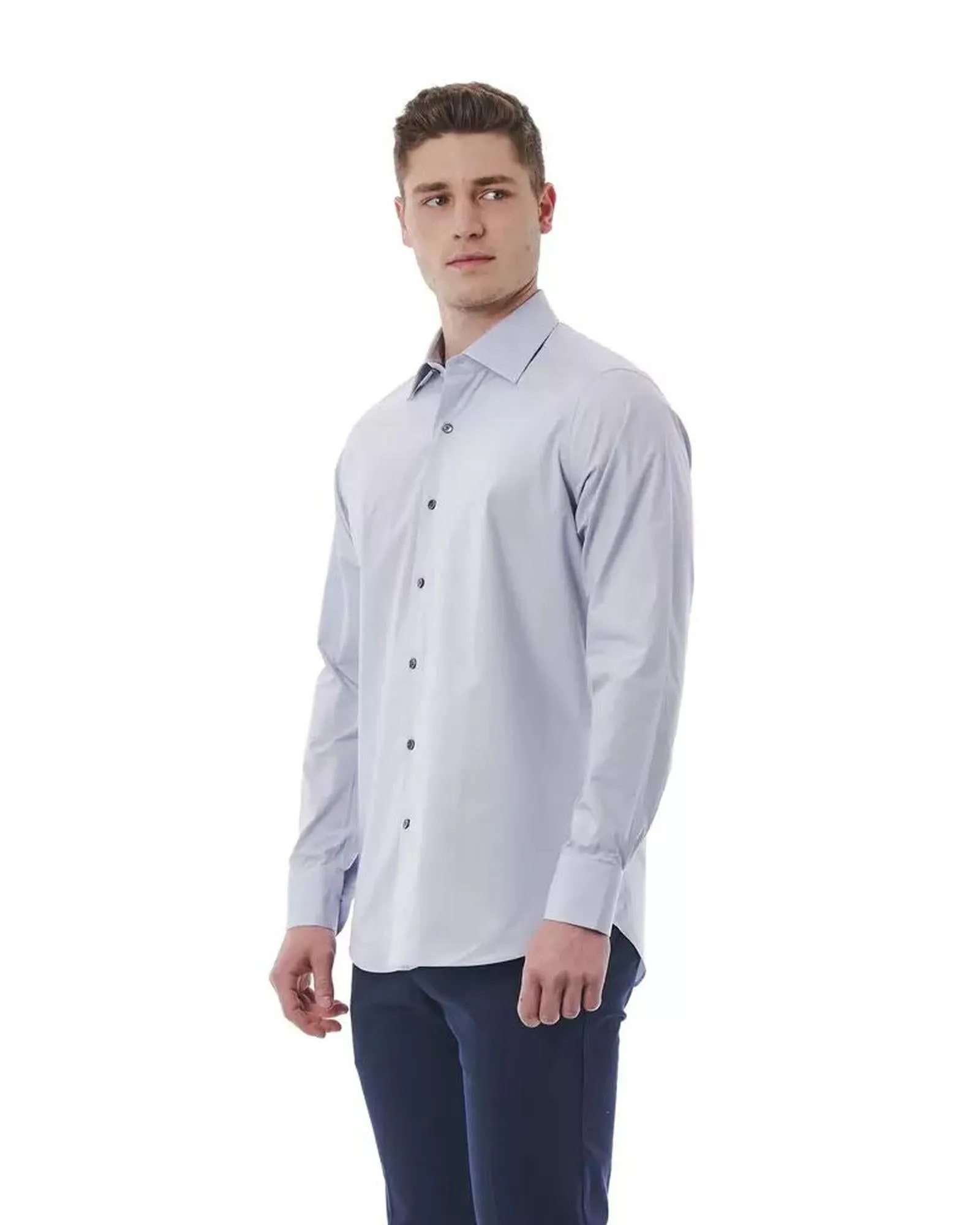 Bagutta Slim Fit Dress Shirt - Light Blue - XS