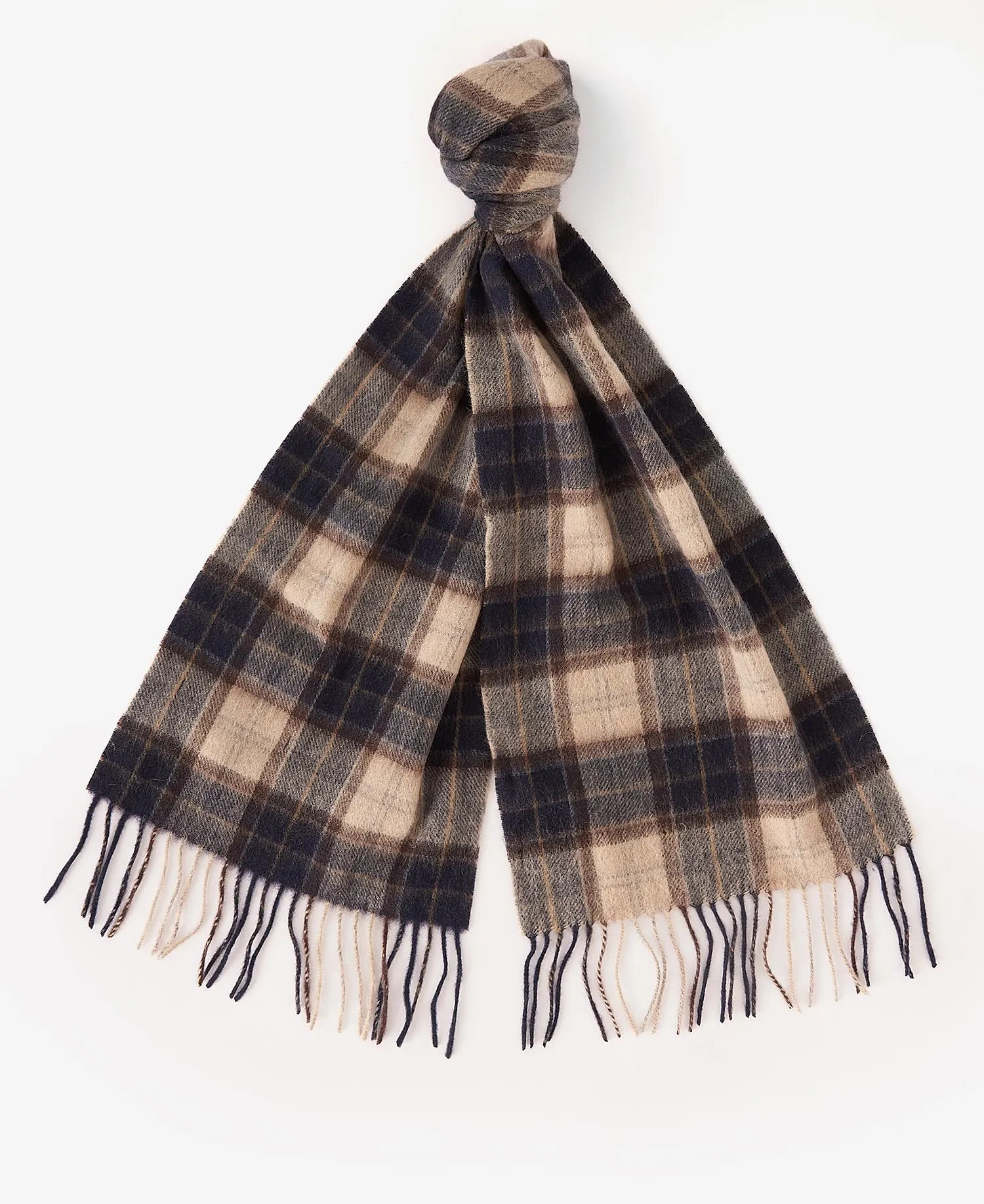 Barbour Tartan Scarf & Glove Gift Set - Brown Tartan