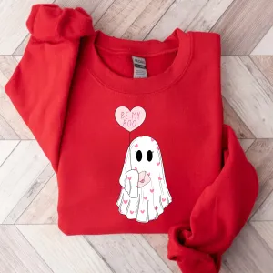 Be My Boo Valentine Ghost Sweatshirt