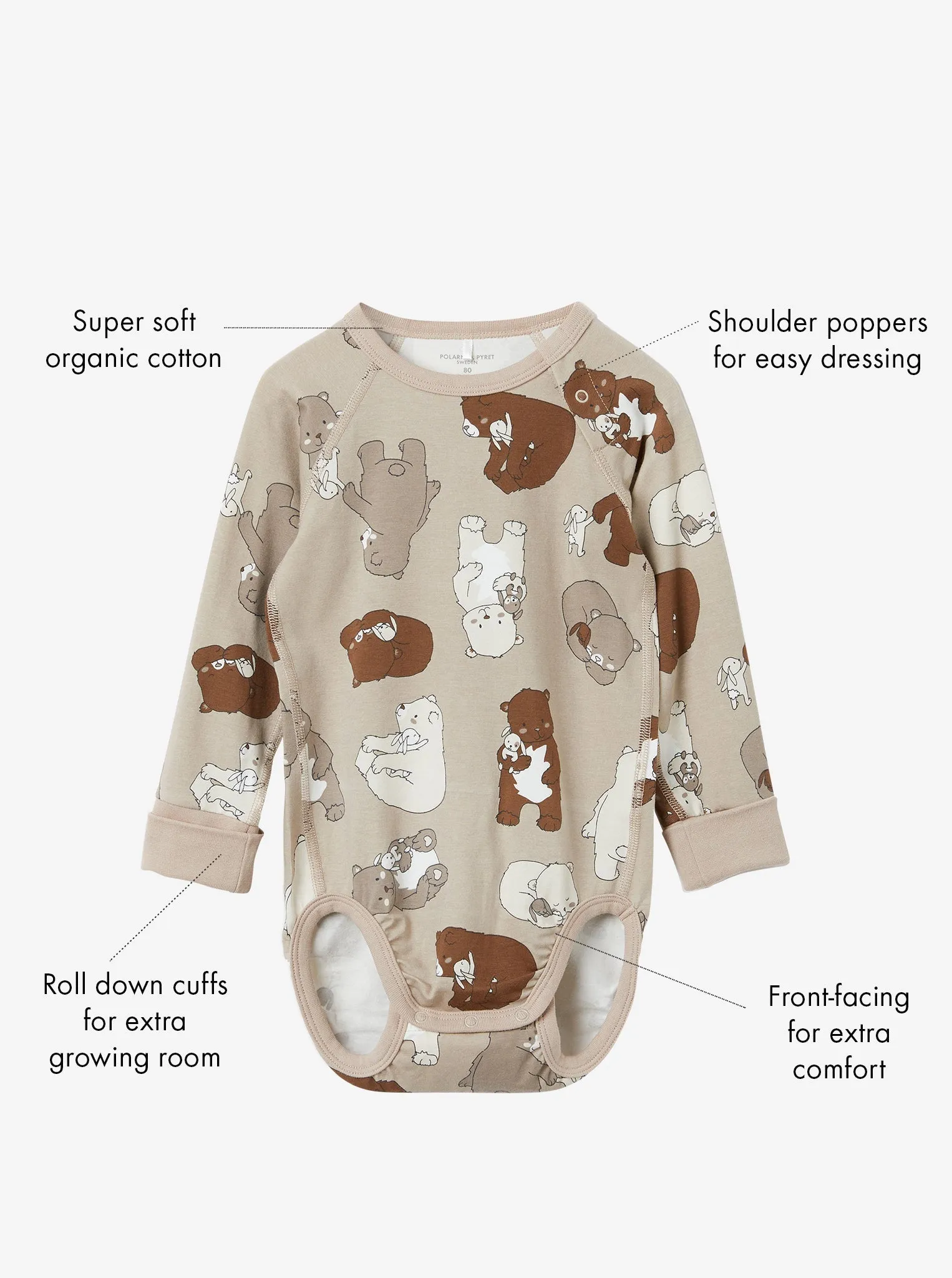 Bear Print Baby Grow