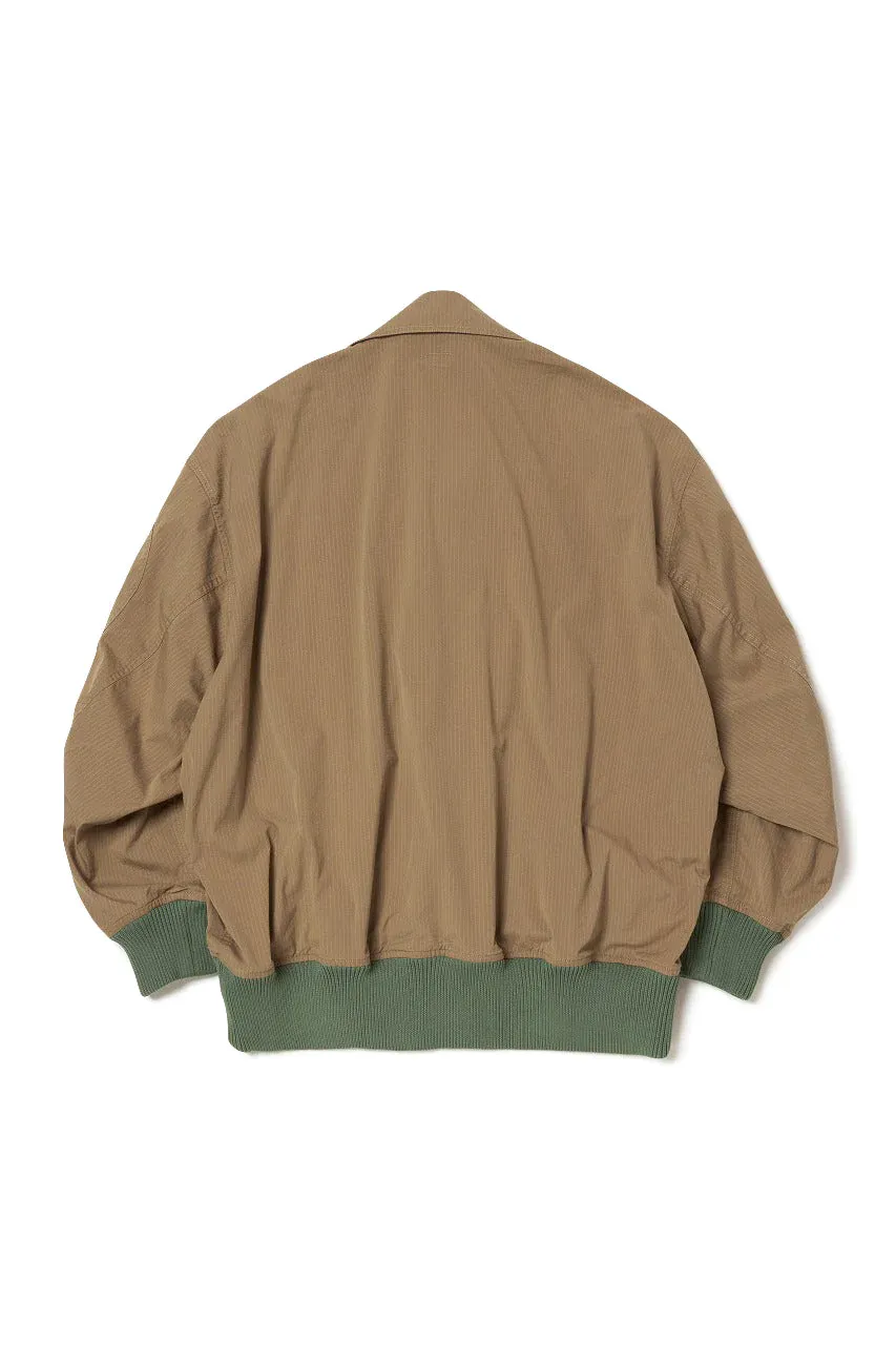 Beige Bomber Jacket