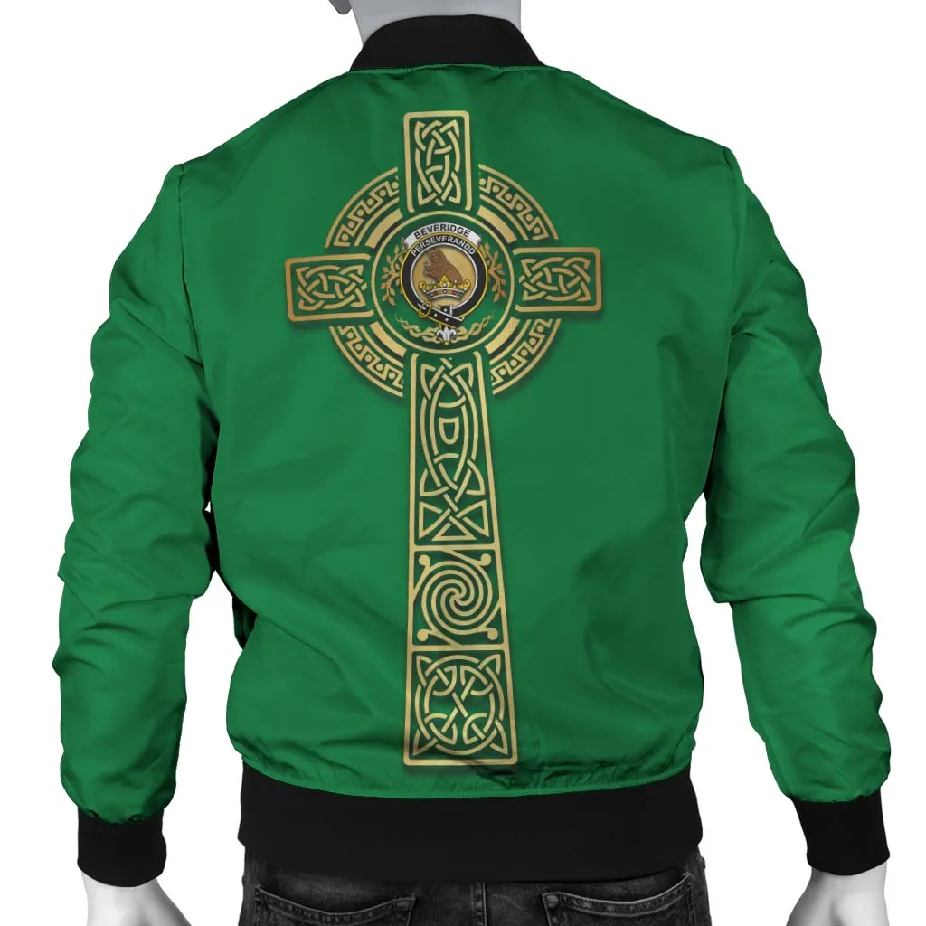 Beveridge Clan Bomber Jacket with Golden Celtic Tree Of Life