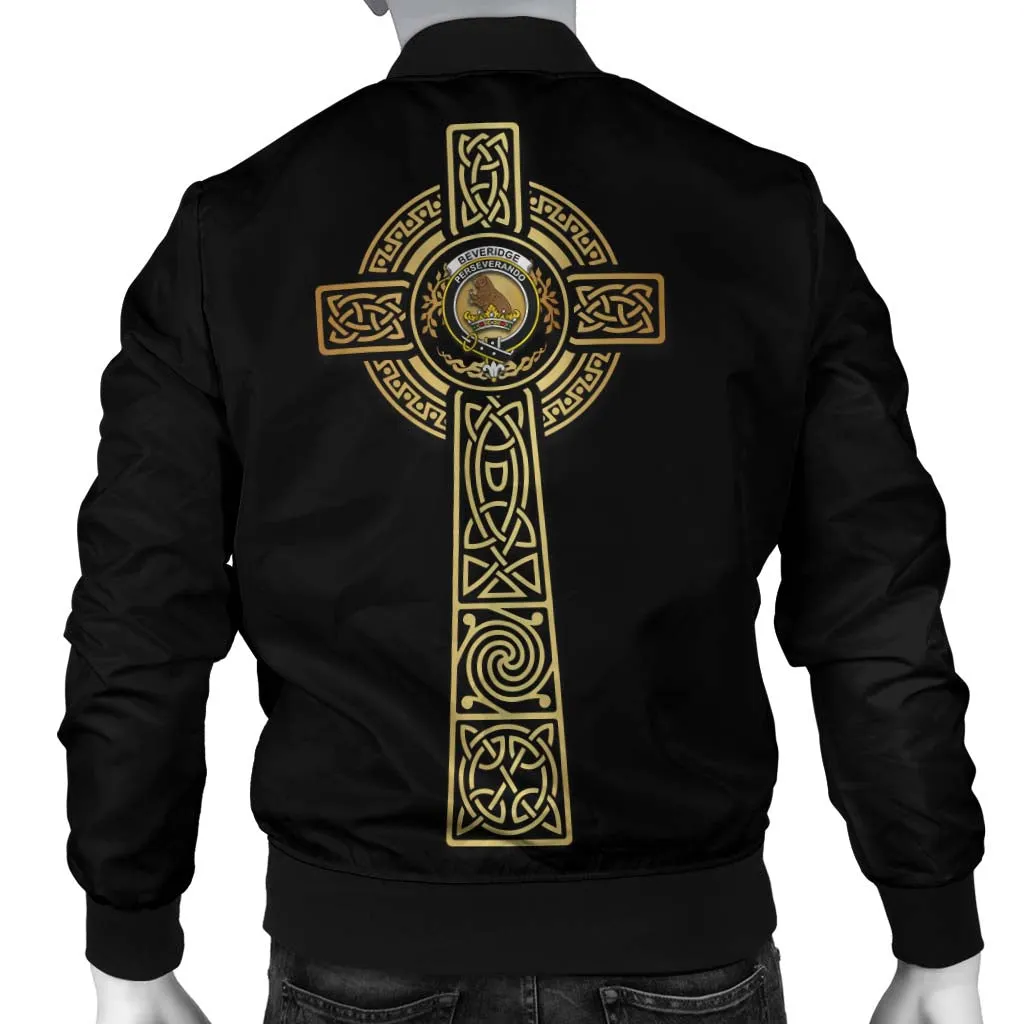 Beveridge Clan Bomber Jacket with Golden Celtic Tree Of Life