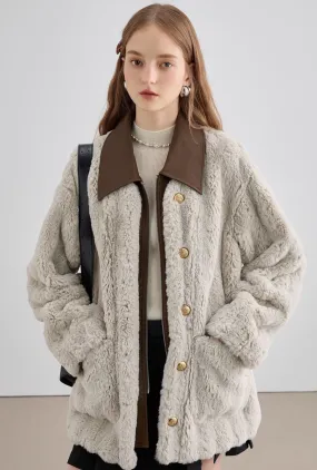 Bicolor Fur Coat