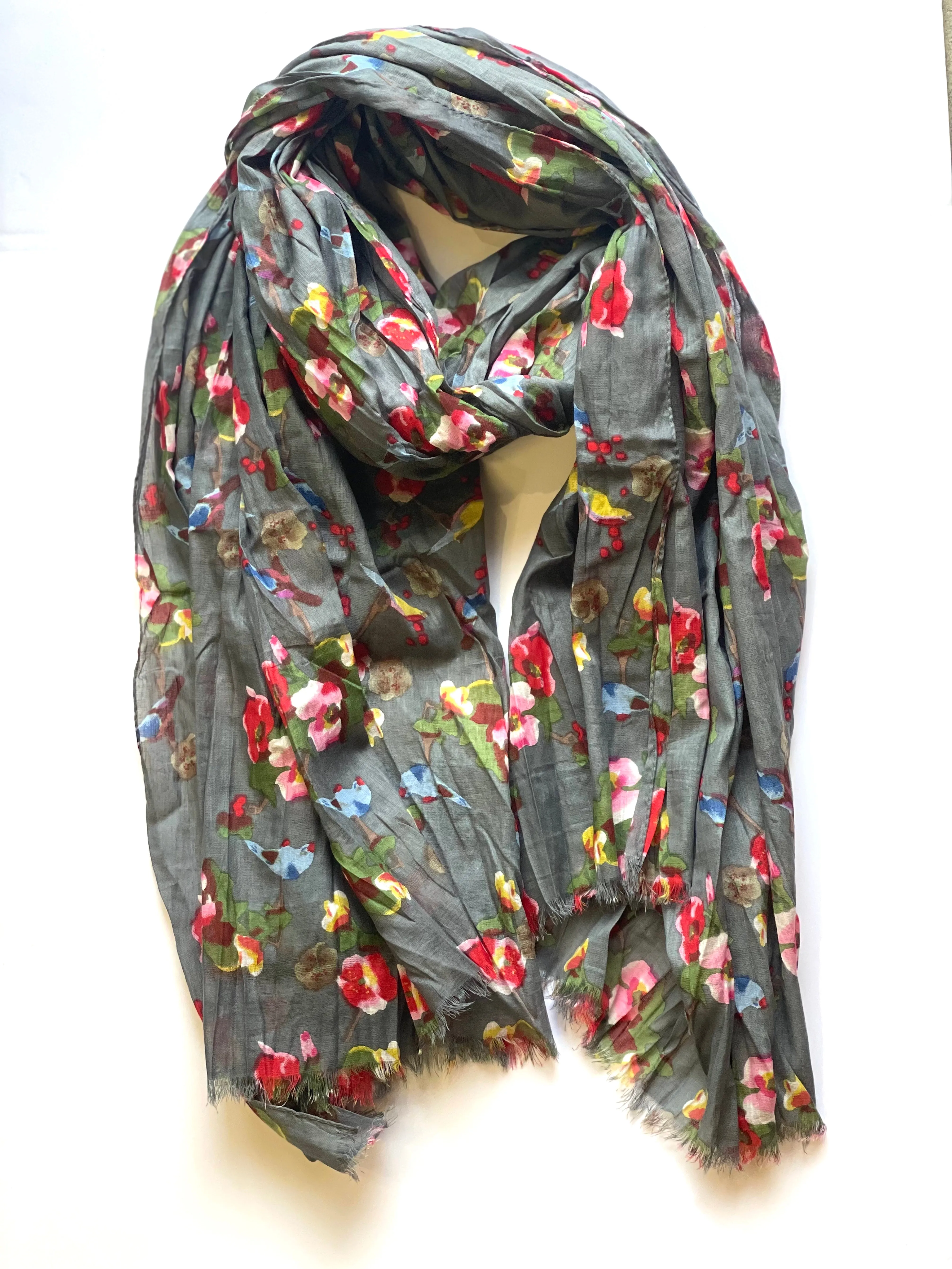 Bird Cotton Scarf