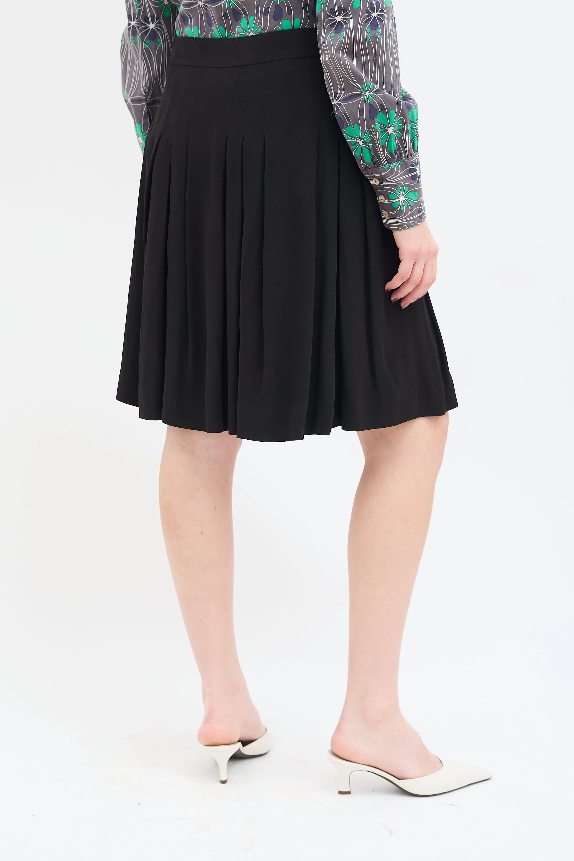 Black Box Pleated Midi Skirt