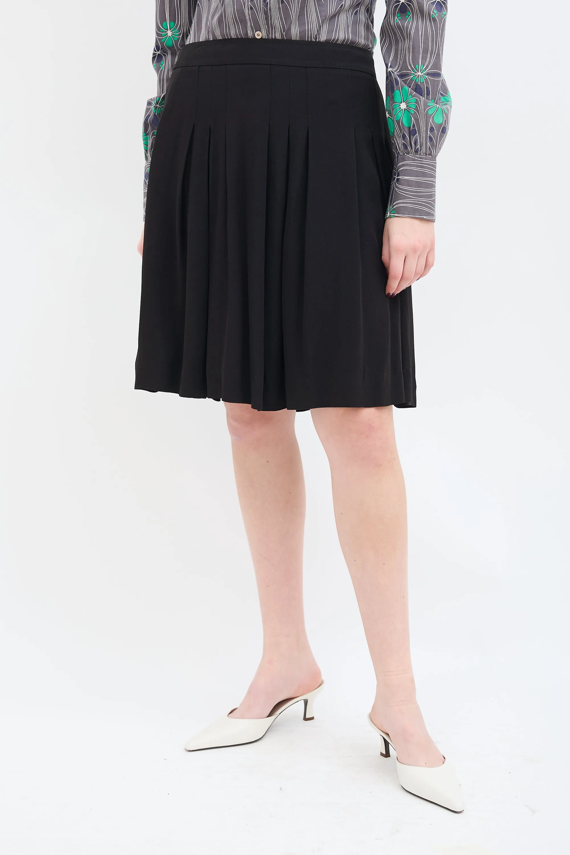 Black Box Pleated Midi Skirt