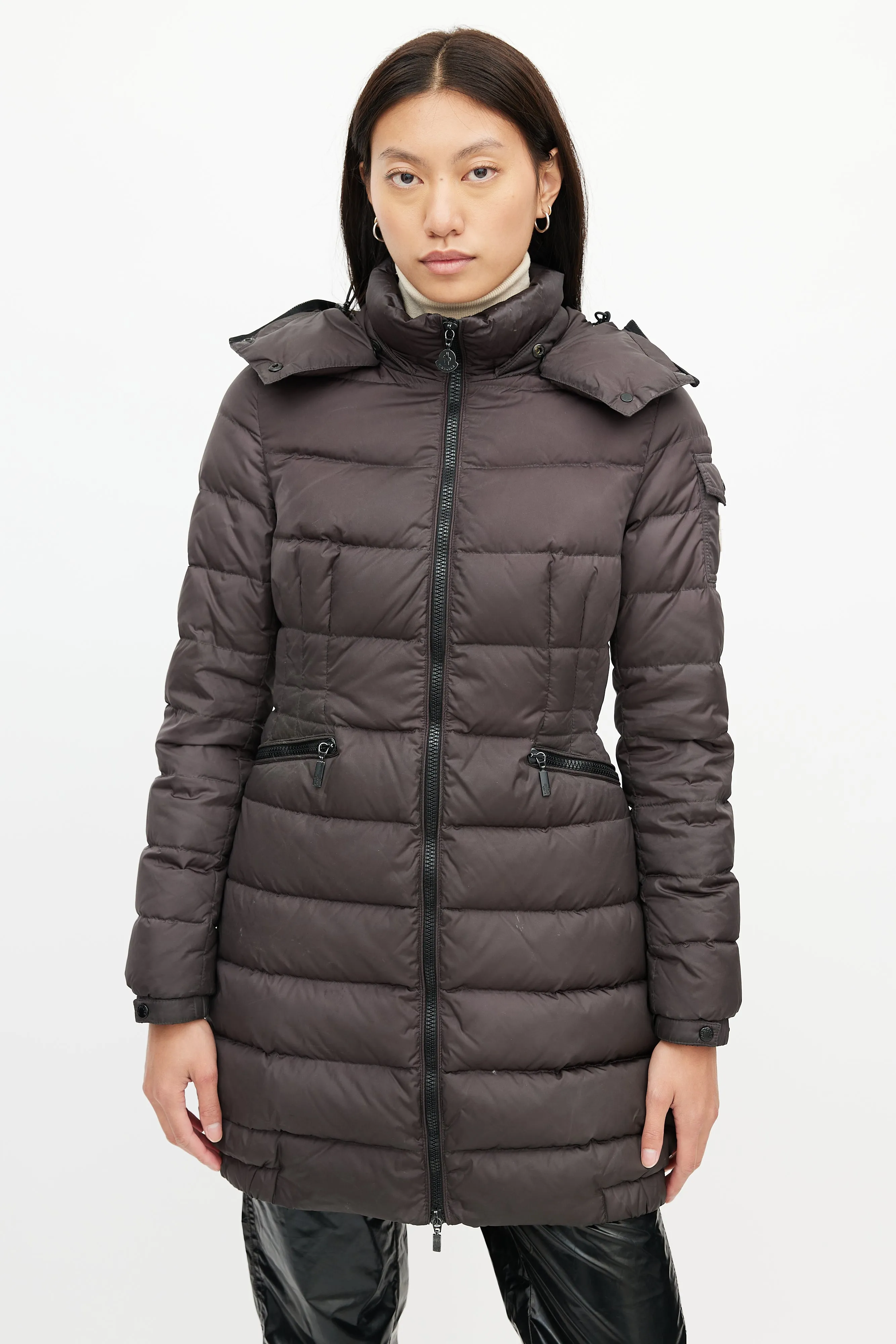 Black Charpal Long Down Coat