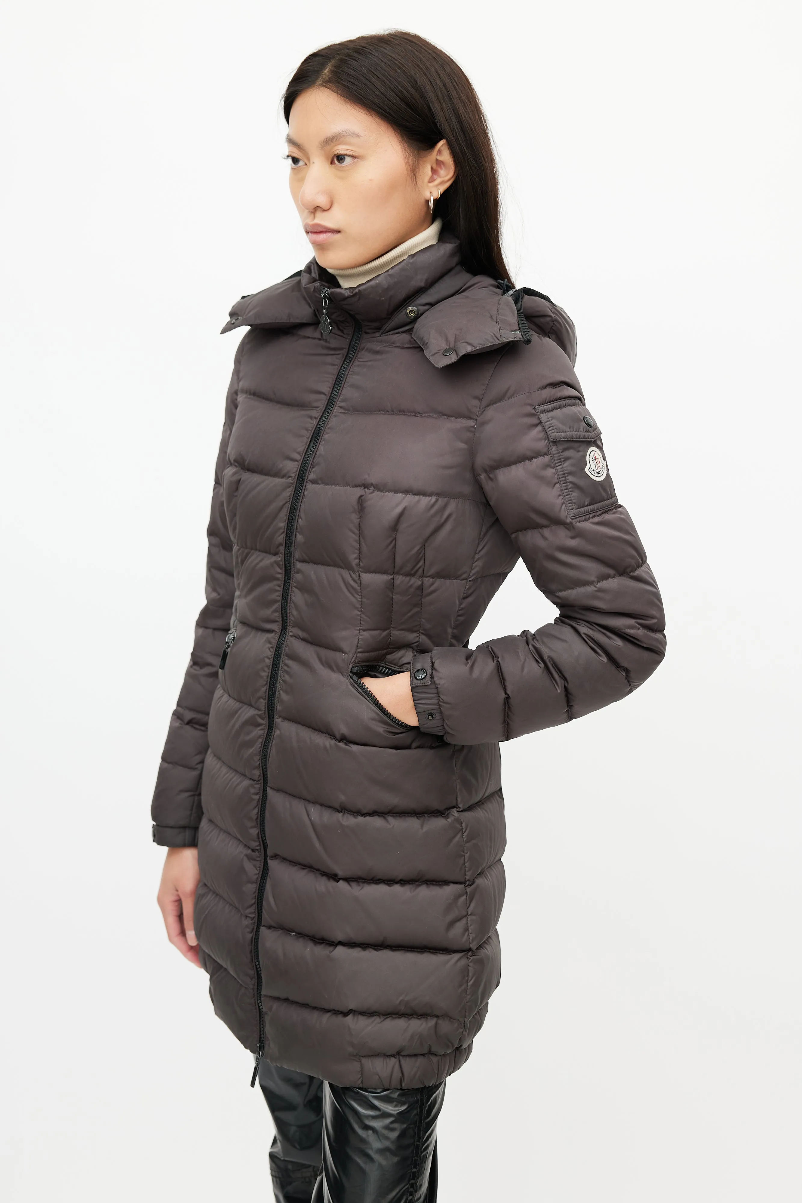 Black Charpal Long Down Coat