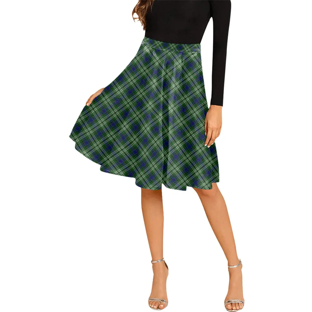 Blackadder Tartan Melete Pleated Midi Skirt