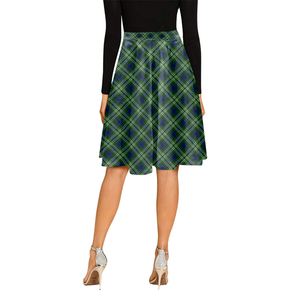 Blackadder Tartan Melete Pleated Midi Skirt