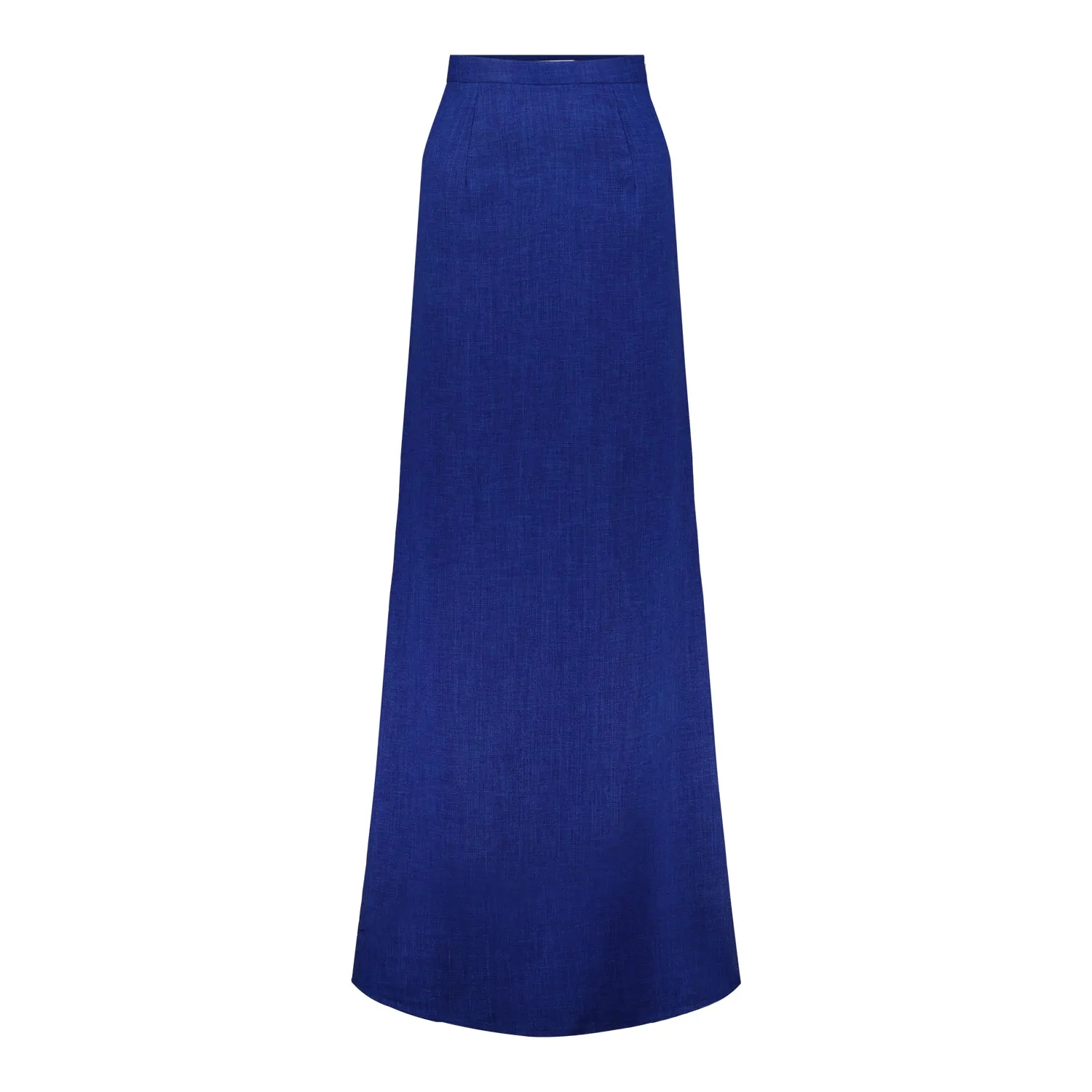 Blue linen maxi skirt