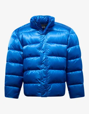 Blue Pinched Puffer Jacket