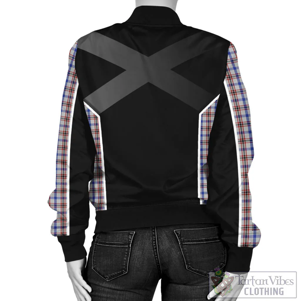 Boswell Tartan Bomber Jacket with Family Crest and Scottish Thistle Vibes Sport Style