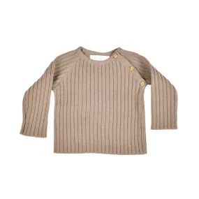 Boys Taupe Knit Sweater | Made in France