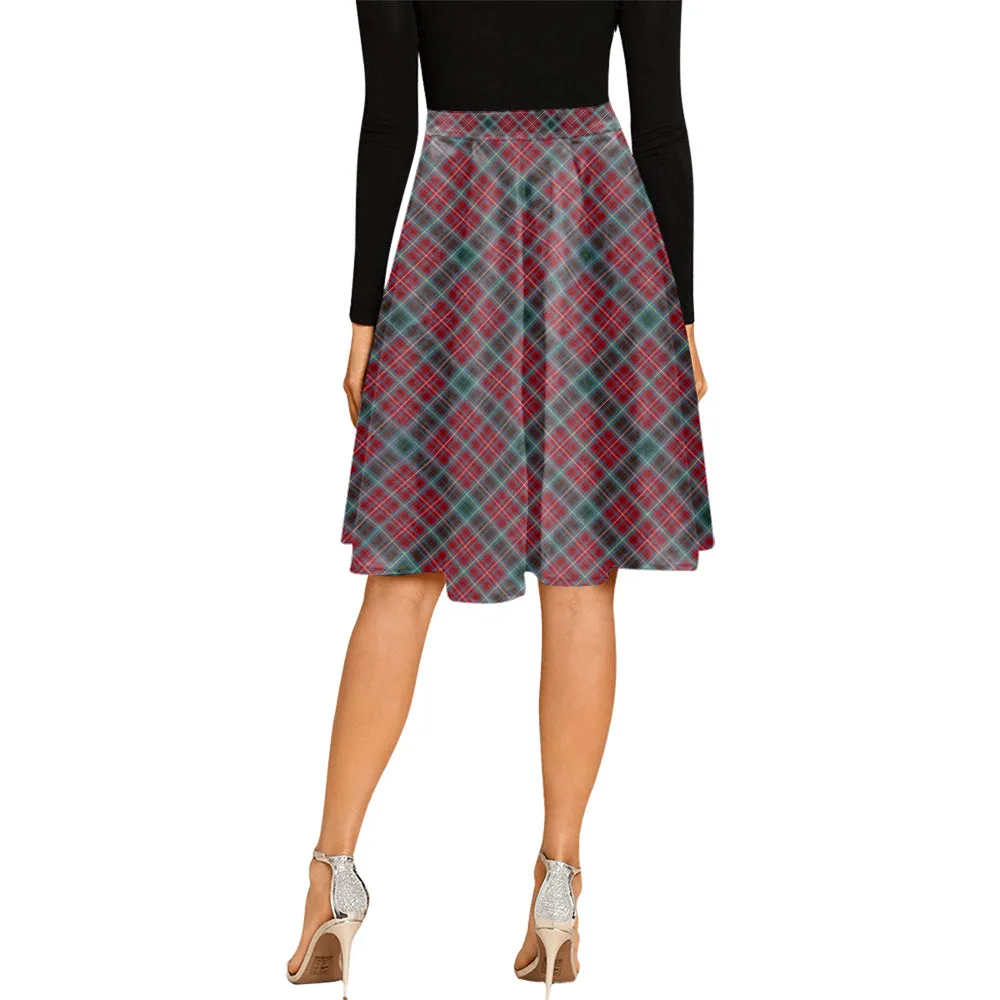 British Columbia Province Canada Tartan Melete Pleated Midi Skirt