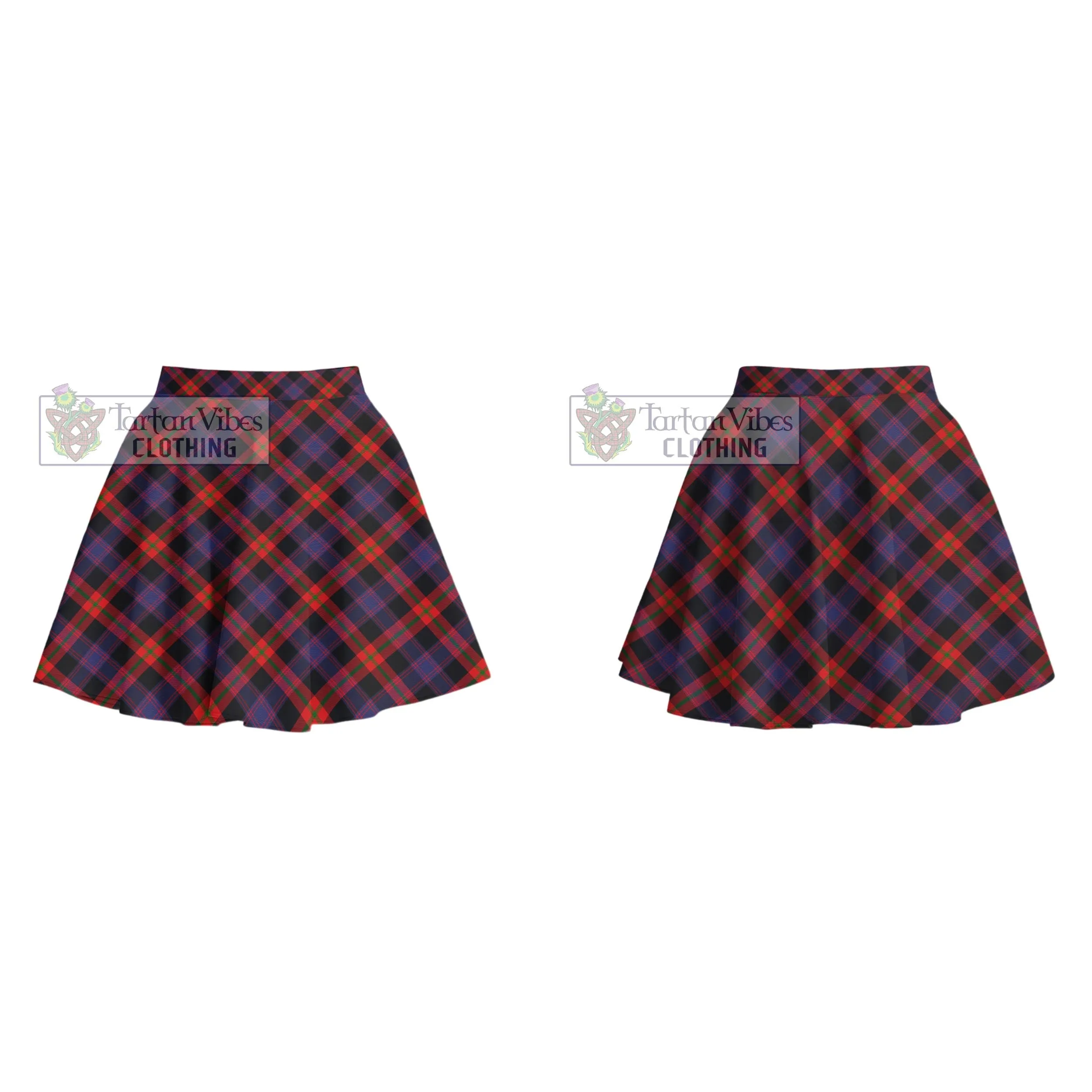 Brown (Broun) Tartan Women's Plated Mini Skirt