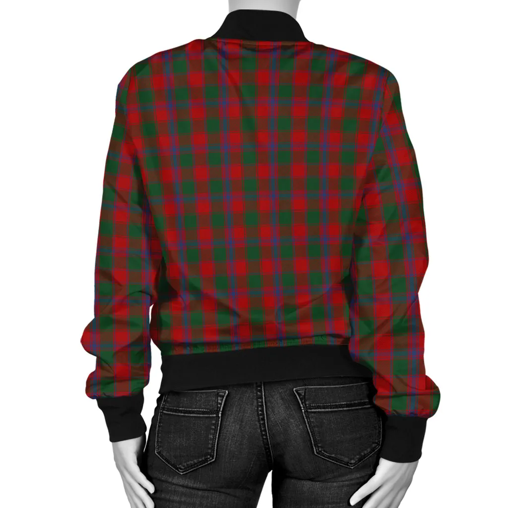 Bruce Old Tartan Bomber Jacket with Family Crest