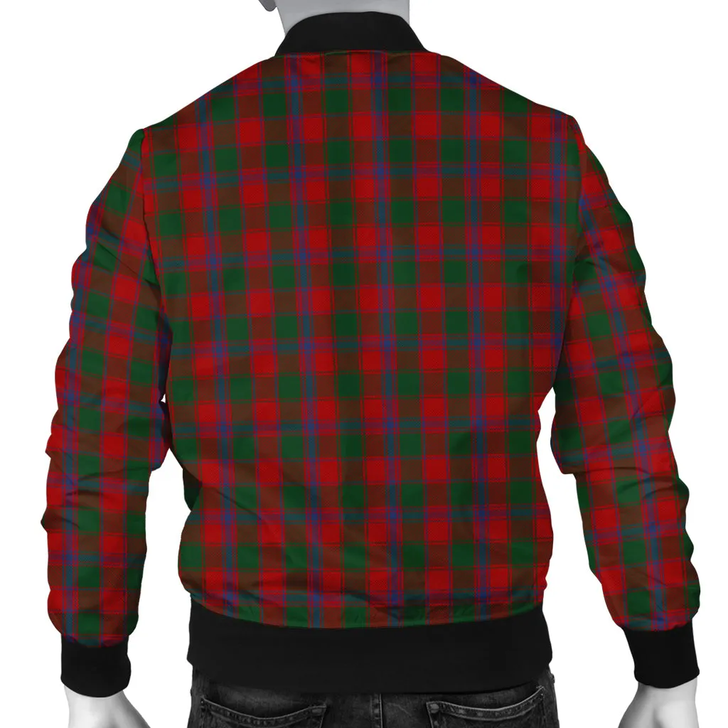 Bruce Old Tartan Bomber Jacket with Family Crest