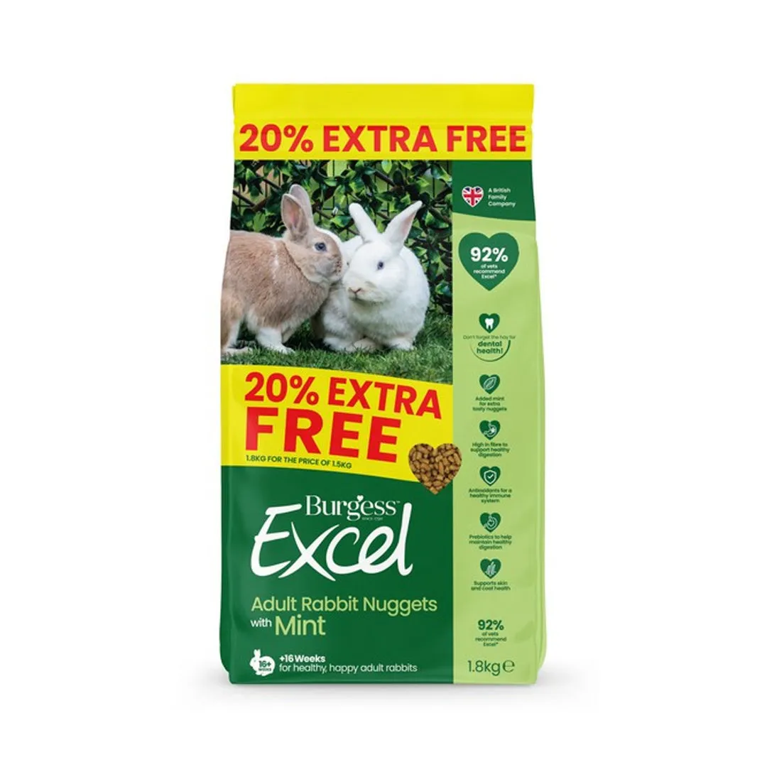 Burgess Excel Rabbit Nuggets 20% Extra