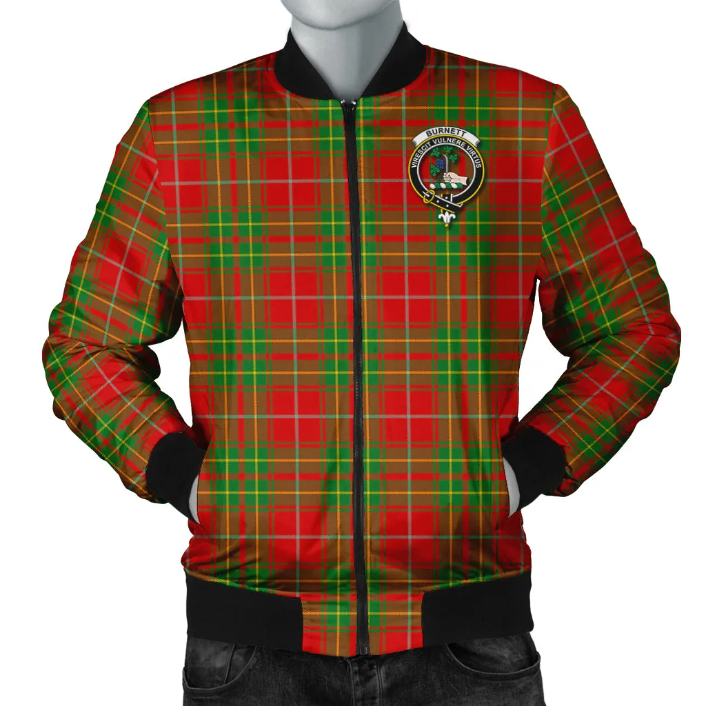 Burnett Tartan Bomber Jacket with Family Crest