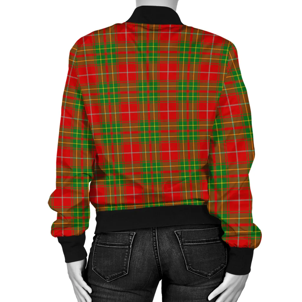 Burnett Tartan Bomber Jacket with Family Crest