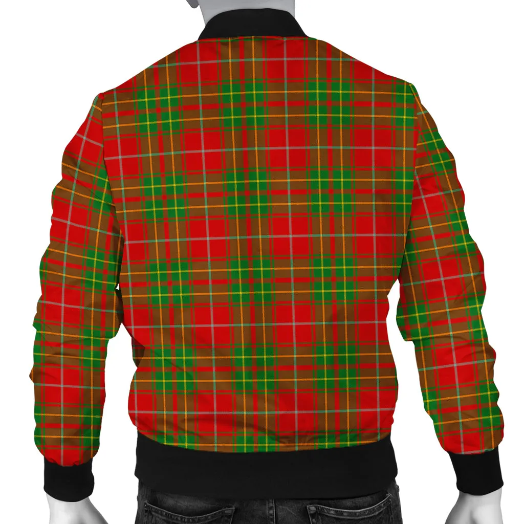 Burnett Tartan Bomber Jacket with Family Crest