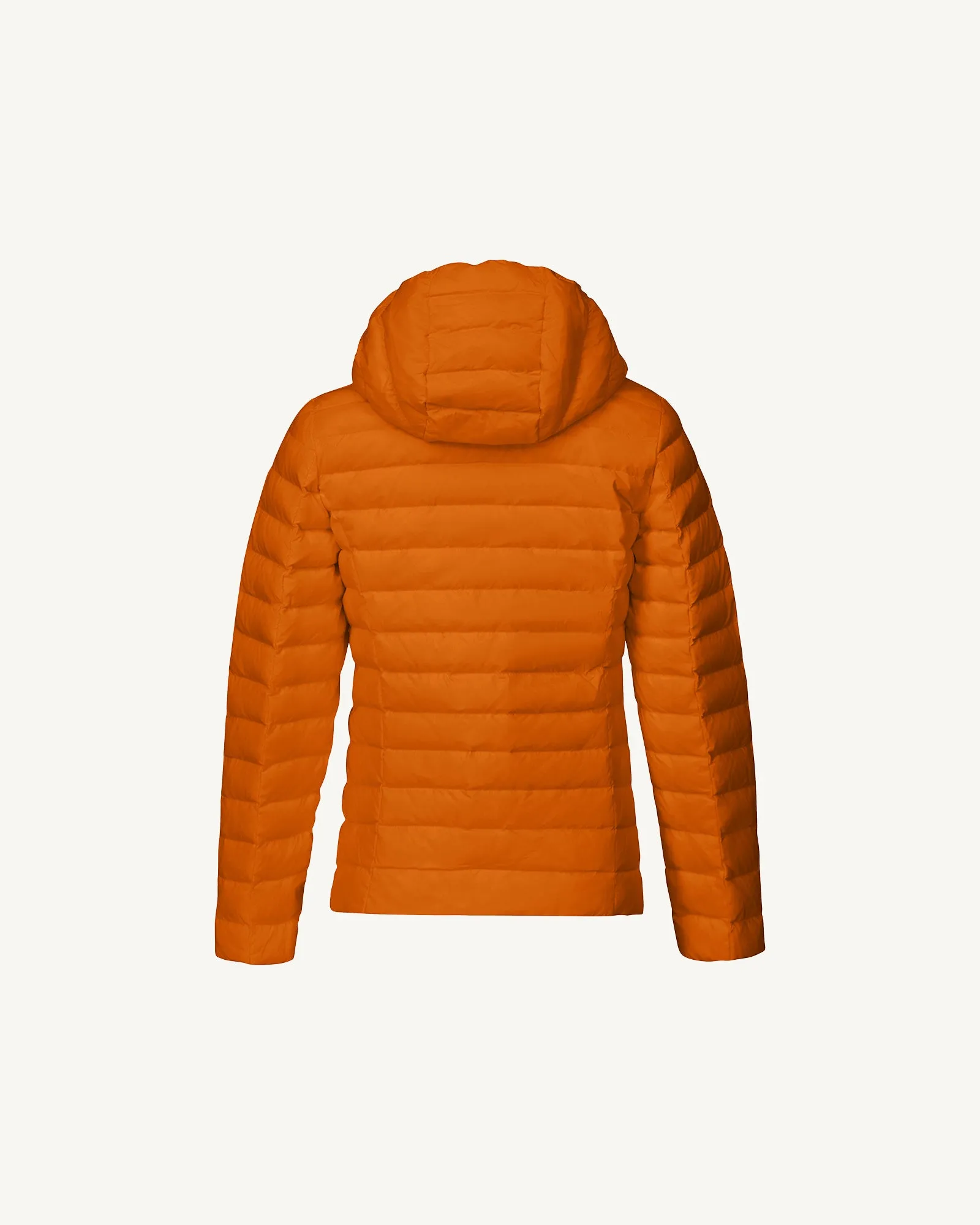 Burnt orange Carla kids' lightweight hooded puffer jacket