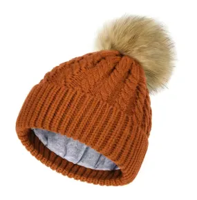 Burnt orange Pom Beanie