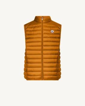 Burnt orange Tom sleeveless puffer jacket