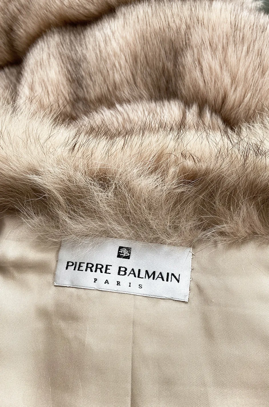 c.1968 Pierre Balmain Convertible Two Length Coyote Fur & Leather Coat