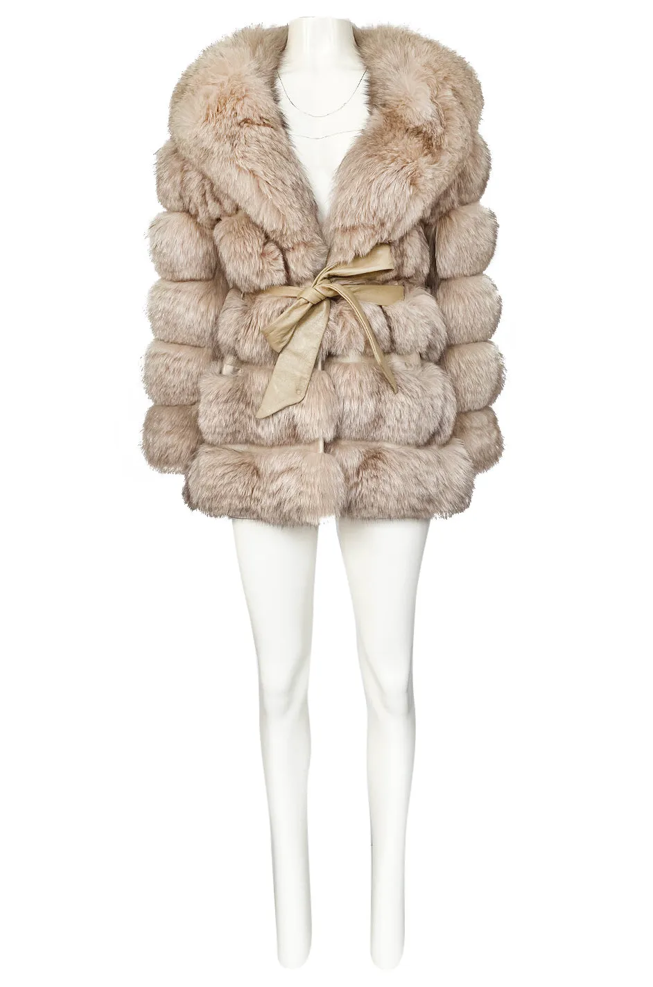 c.1968 Pierre Balmain Convertible Two Length Coyote Fur & Leather Coat